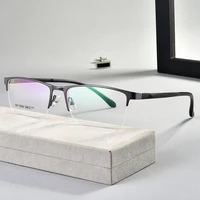 alloy frame glasses half rim eye glasses men style rectangle spectacles optical glasses and shortsighted eyeglasses