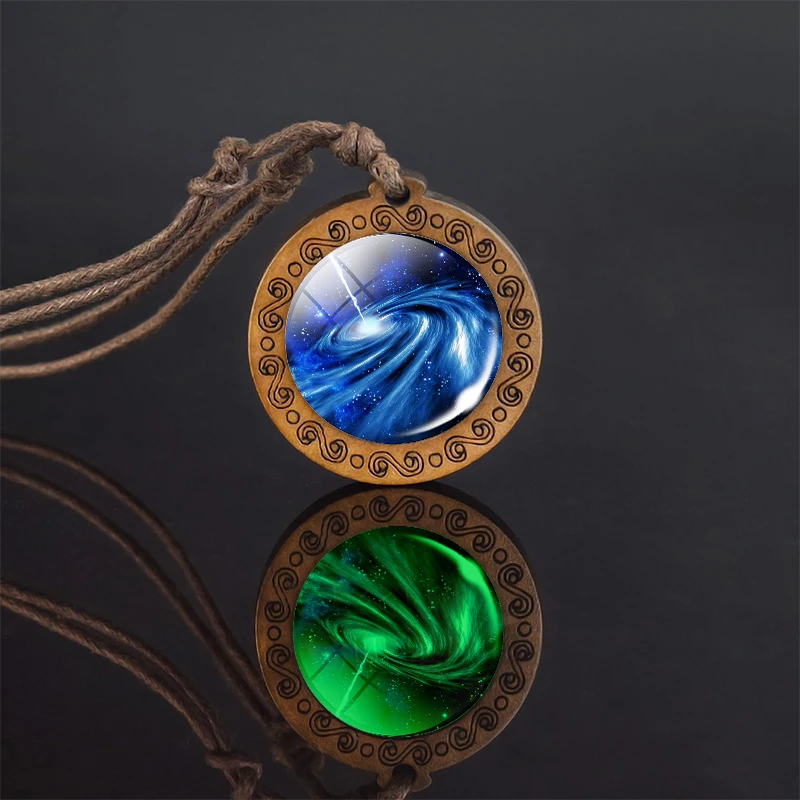 2021 деревянное ожерелье светящиеся ожерелья-небула и планеты для женщин