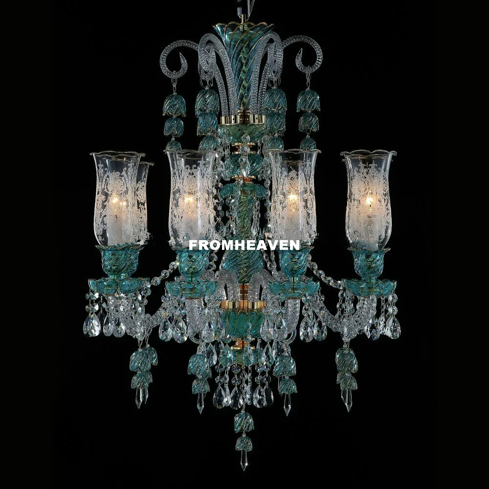 Хрустальная люстра для гостиной современные декоративные красные прозрачные