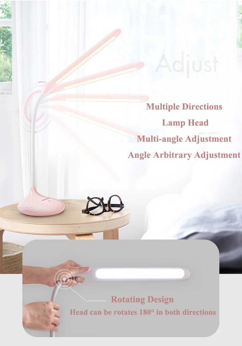 Panasonic Гибкая Настольная лампа для детей чтения студентов сенсорный