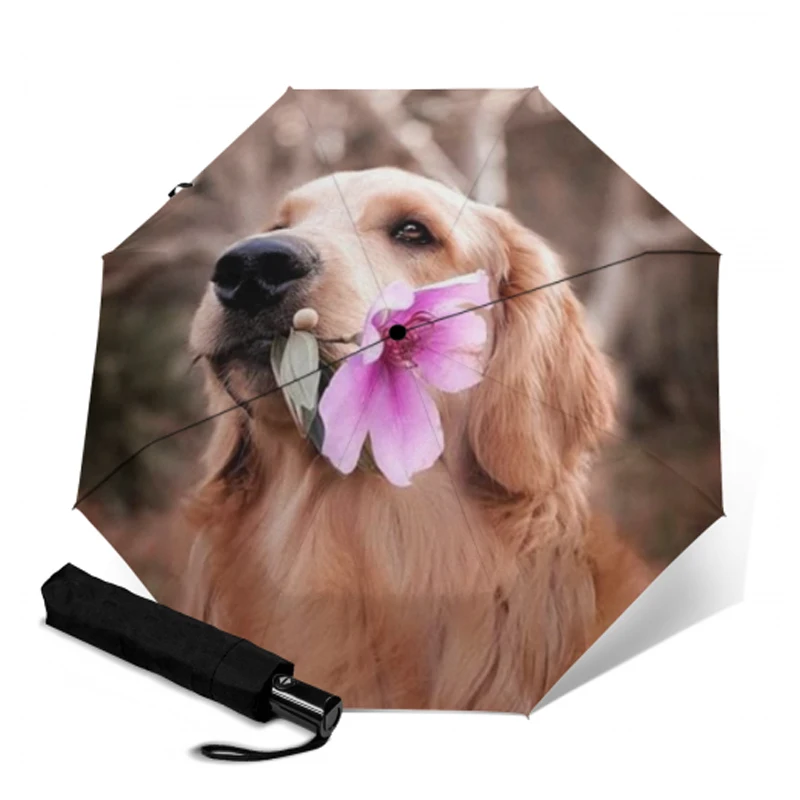 Трехскладной Зонт от дождя Автоматический ветрозащитный зонт с защитой УФ лучей