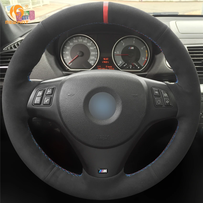 MEWANT черная замшевая искусственная кожа для BMW M3 2008 2009 2010 2011 2012 2013 1 серии M