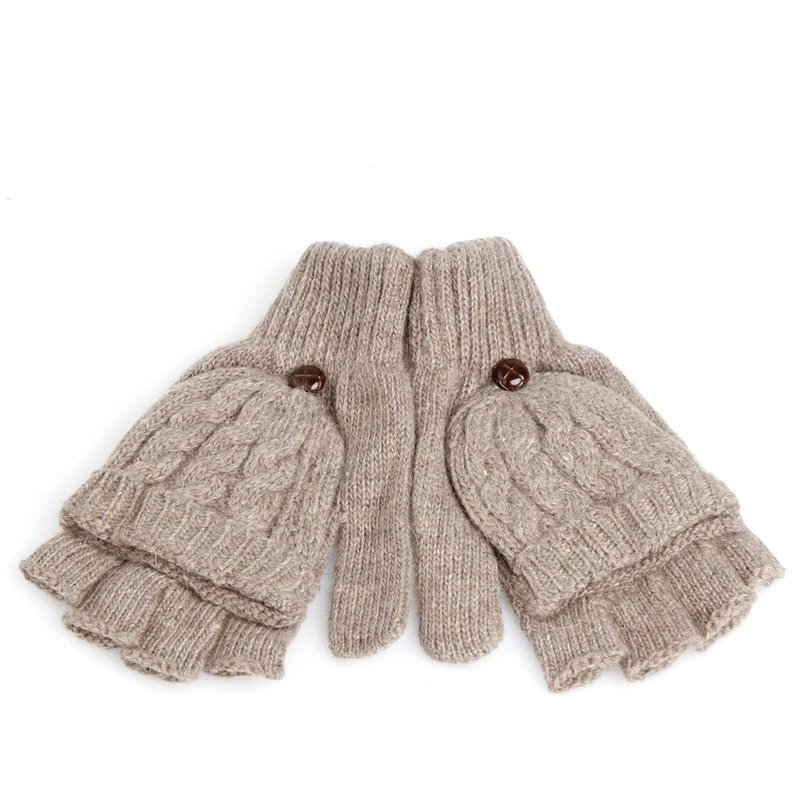 

Women Men Winter Warmer Soft Fingerless Gloves Mittens Knitted Glove Hand New