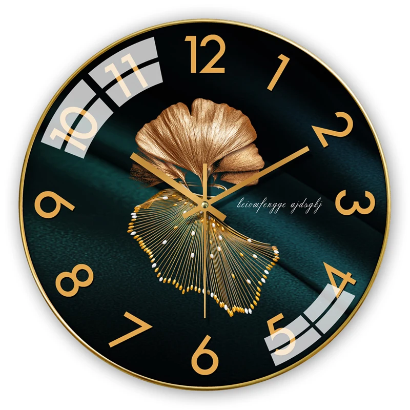 

Fashion Large Decorative Glass Wall Clocks Quartz Non Ticking Luxury Living Room Wall Clock Nordic Horloge Home Decor BD50WC