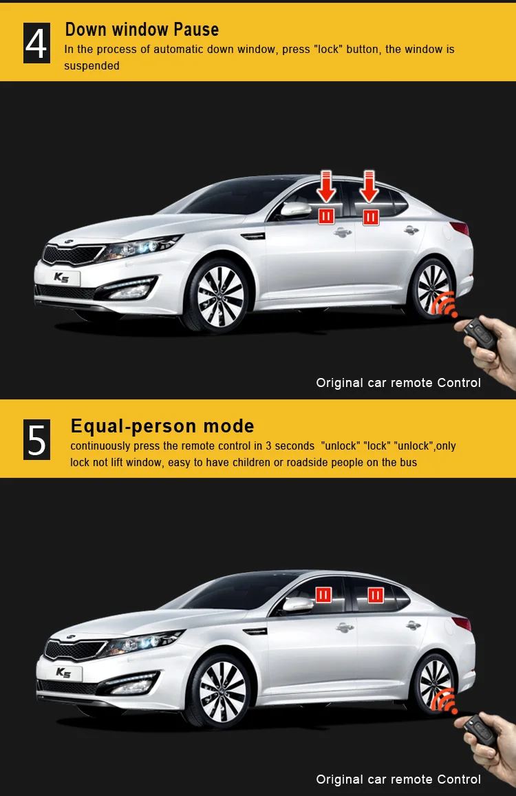 Окна автомобиля Авто рулон вверх/вниз устройство для KIA K5- электростеклоподъемники для автомобилей ближе и открыть комплект для закрытия