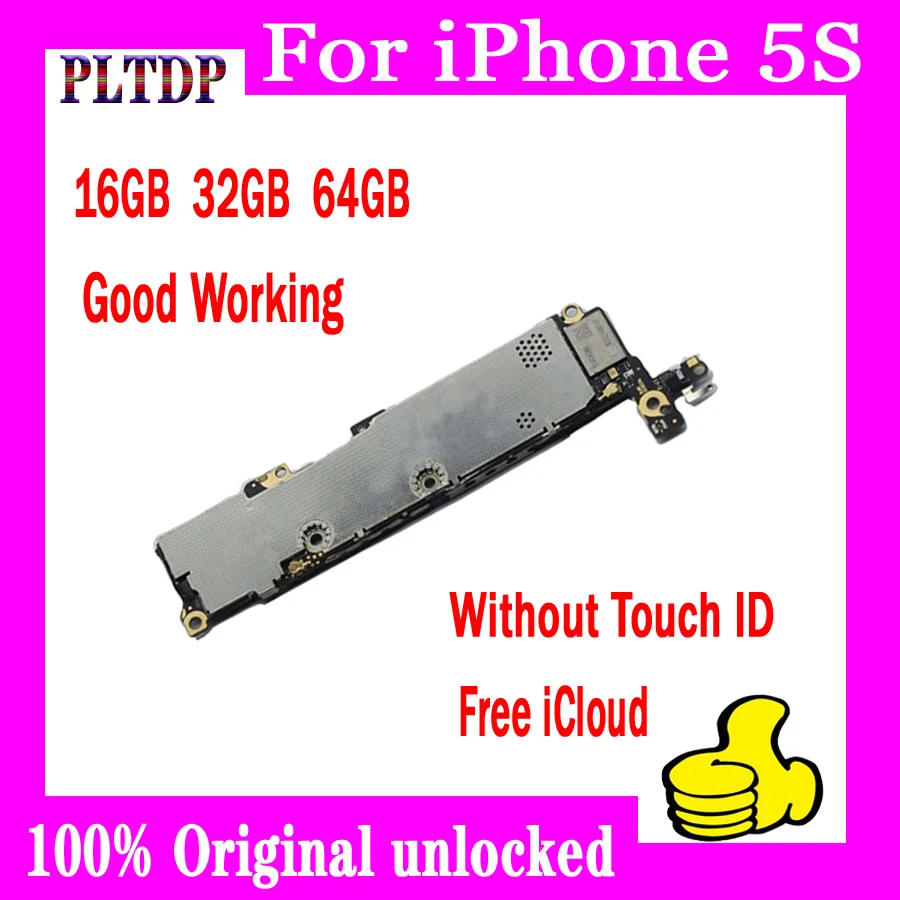 16 ГБ 32 64 оригинальная материнская плата для iPhone 5S с/без отпечатков пальцев