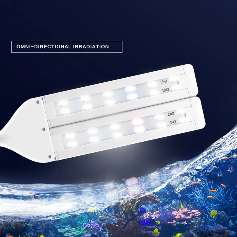 

110V-240V LED Aquarium Light USB Plants Grow Light Adjustable Multi-mode Multi-angle Fish Tank Clip-on Lamp 8W