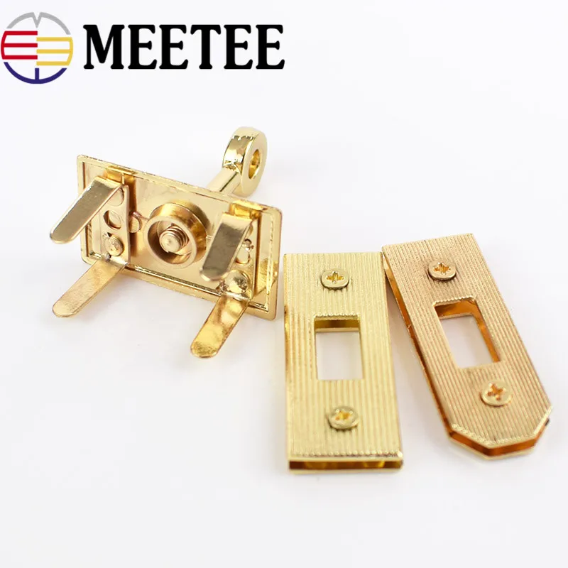 Meetee 2/5 комплектов (1 набор = 3 шт.) металлические замки для сумок пряжка