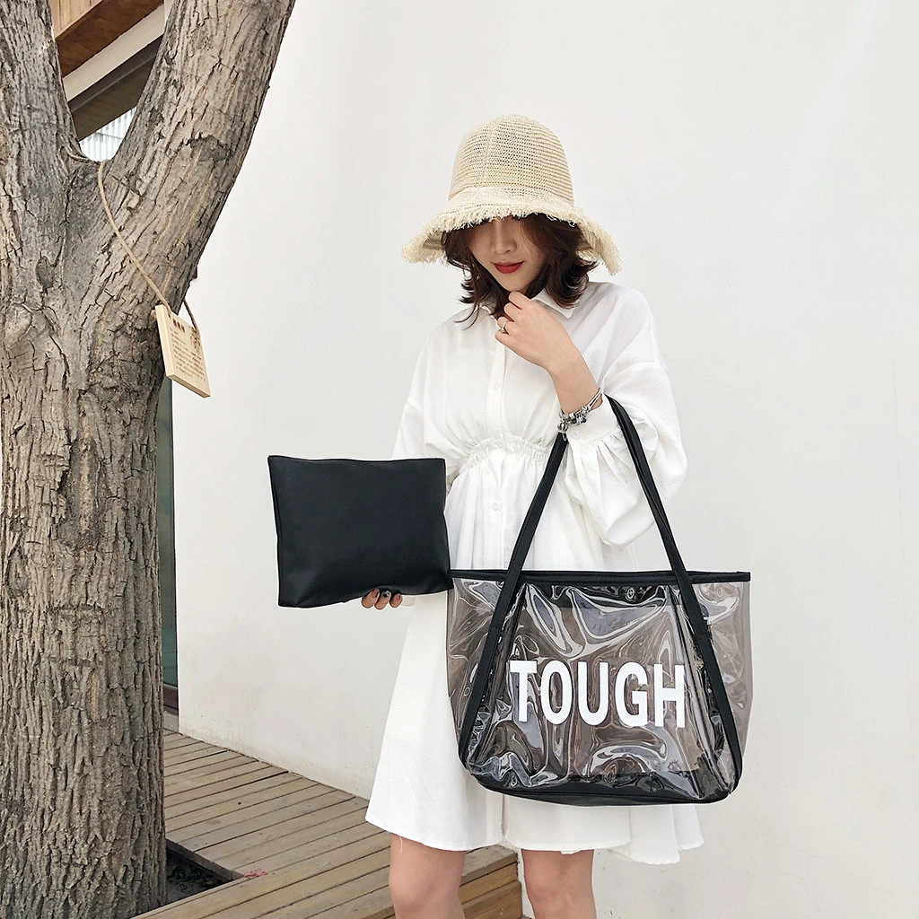 Прозрачные сумки через плечо из ПВХ женские желейные карамельных цветов сумочки