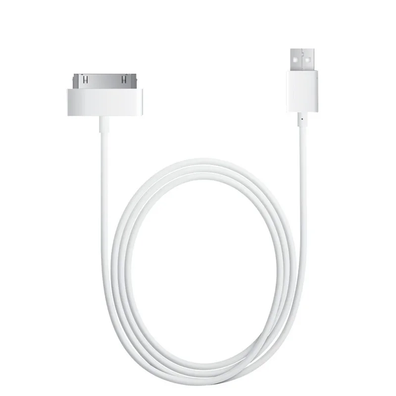 USB-кабель 30 Pin для iPhone 4s 4 90 см Белый силиконовый кабель быстрой зарядки и