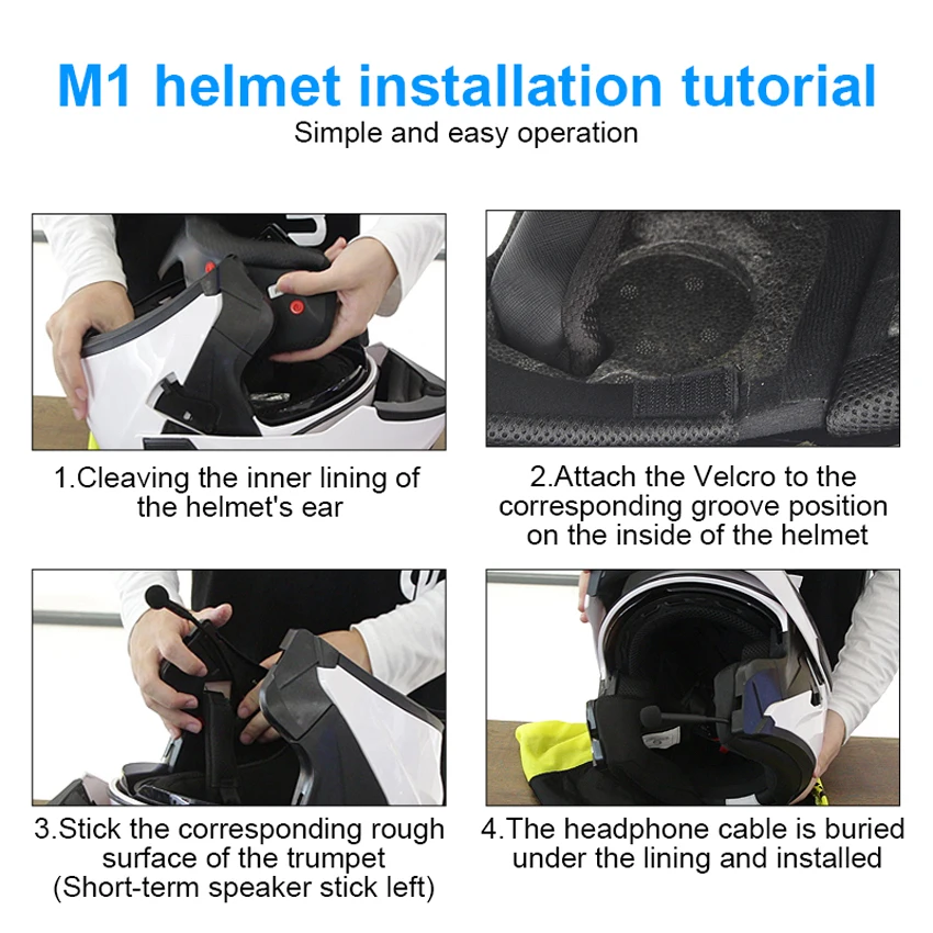 Новый мотоциклетный шлем Bluetooth-гарнитура высокого качества стерео звук