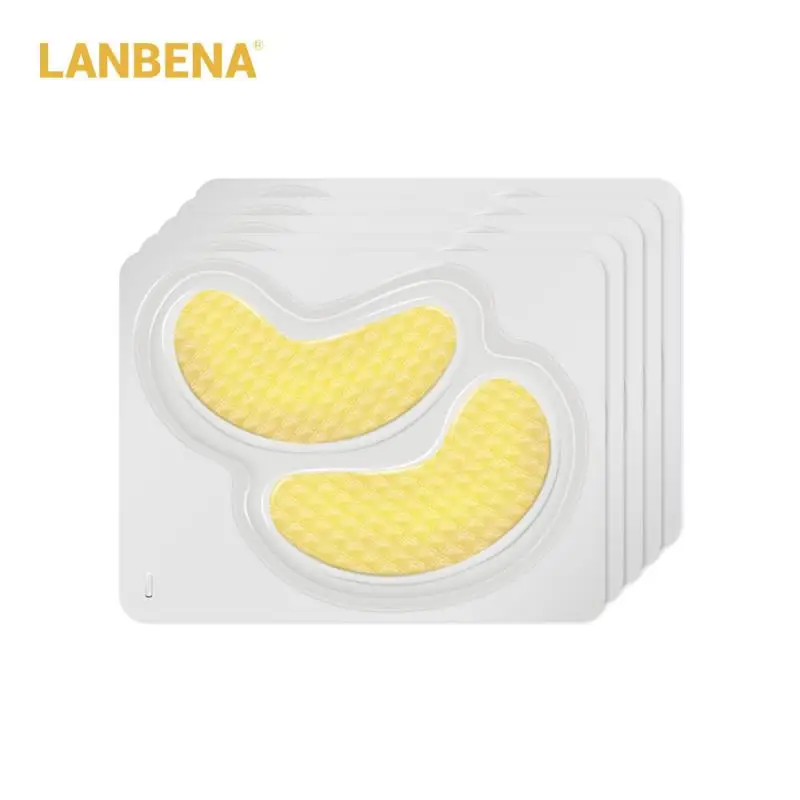 LANBENA, 6 цветов, маска для глаз, патчи, коллаген, кристалл, гель, порошок, био-подушечка, для лица, Антивозрастные патчи для глаз, 1 пара/мешок