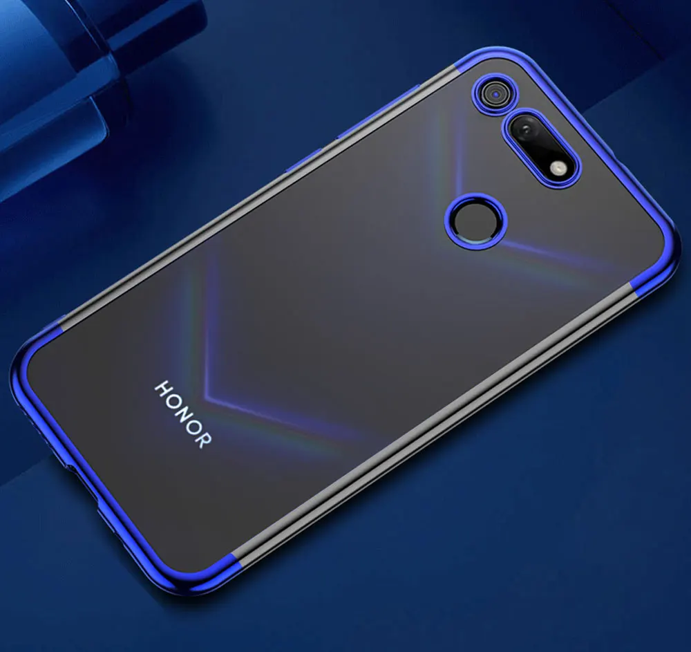 Простой чехол для huawei Honor View 20 чехол-бампер тонкий мягкий прозрачный из ТПУ силиконовый задний Прозрачный чехол для huawei Honor V20 чехол