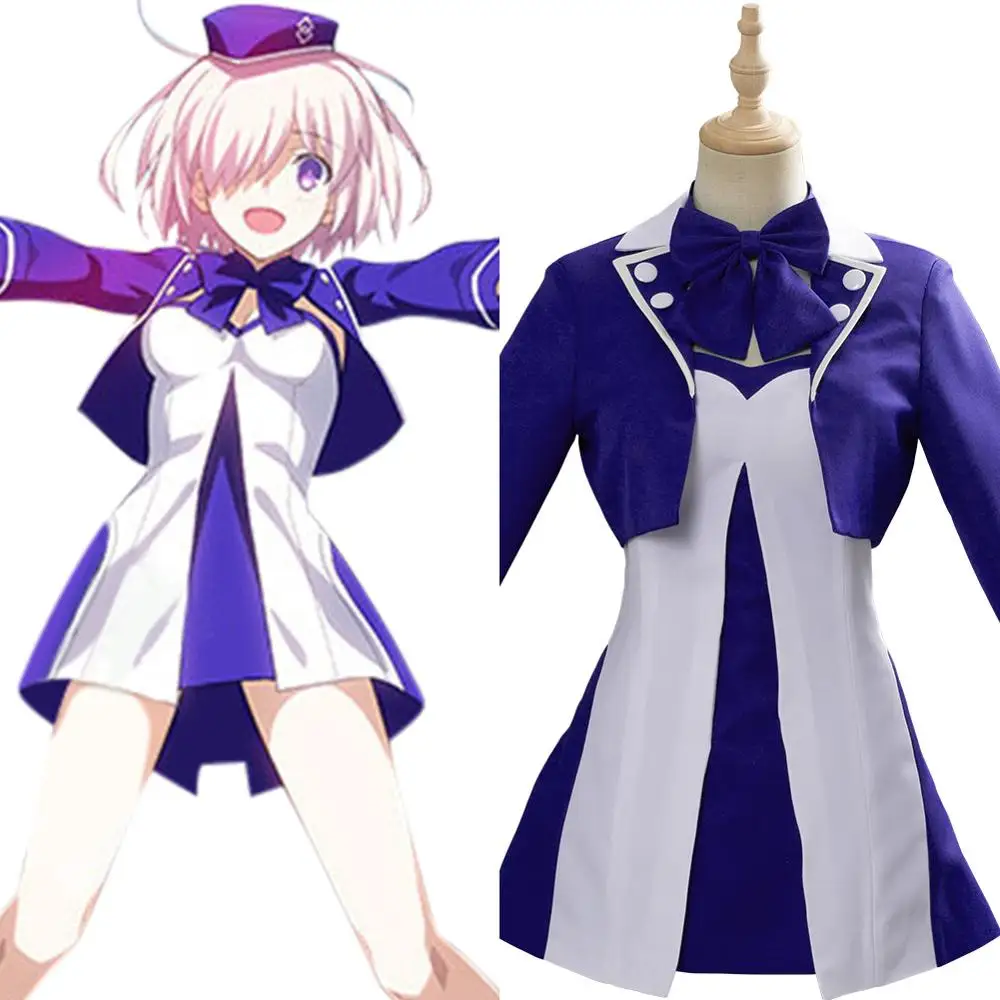 

Game Fate Grand Order Mash Kyrielight Cosplay Costume Matthew Kyrielight Dresses Halloween Carnival Costumes for women custom