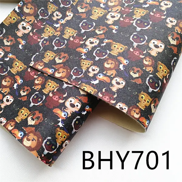 1шт 20*33 см А4 мультфильм Лев кожа viny ткань BHY659 - Цвет: BHY701