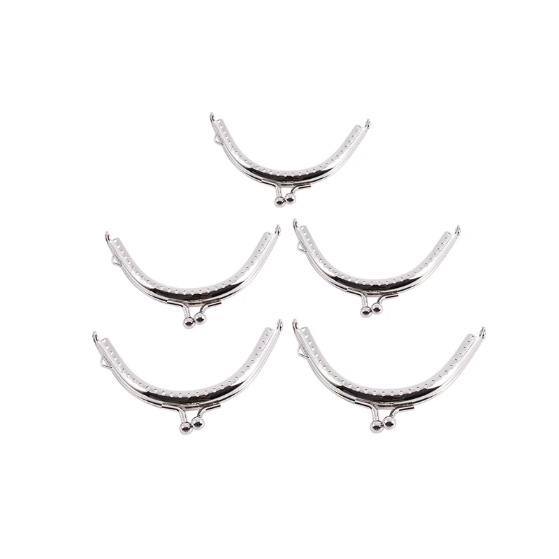 

5 металлических рамок, защелкивающаяся застежка, супинатор, стильный кошелек для монет, серебристый