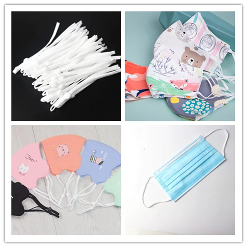 100 шт. черный белый цвет на плоской подошве Эластичная лента нейлон резиновый