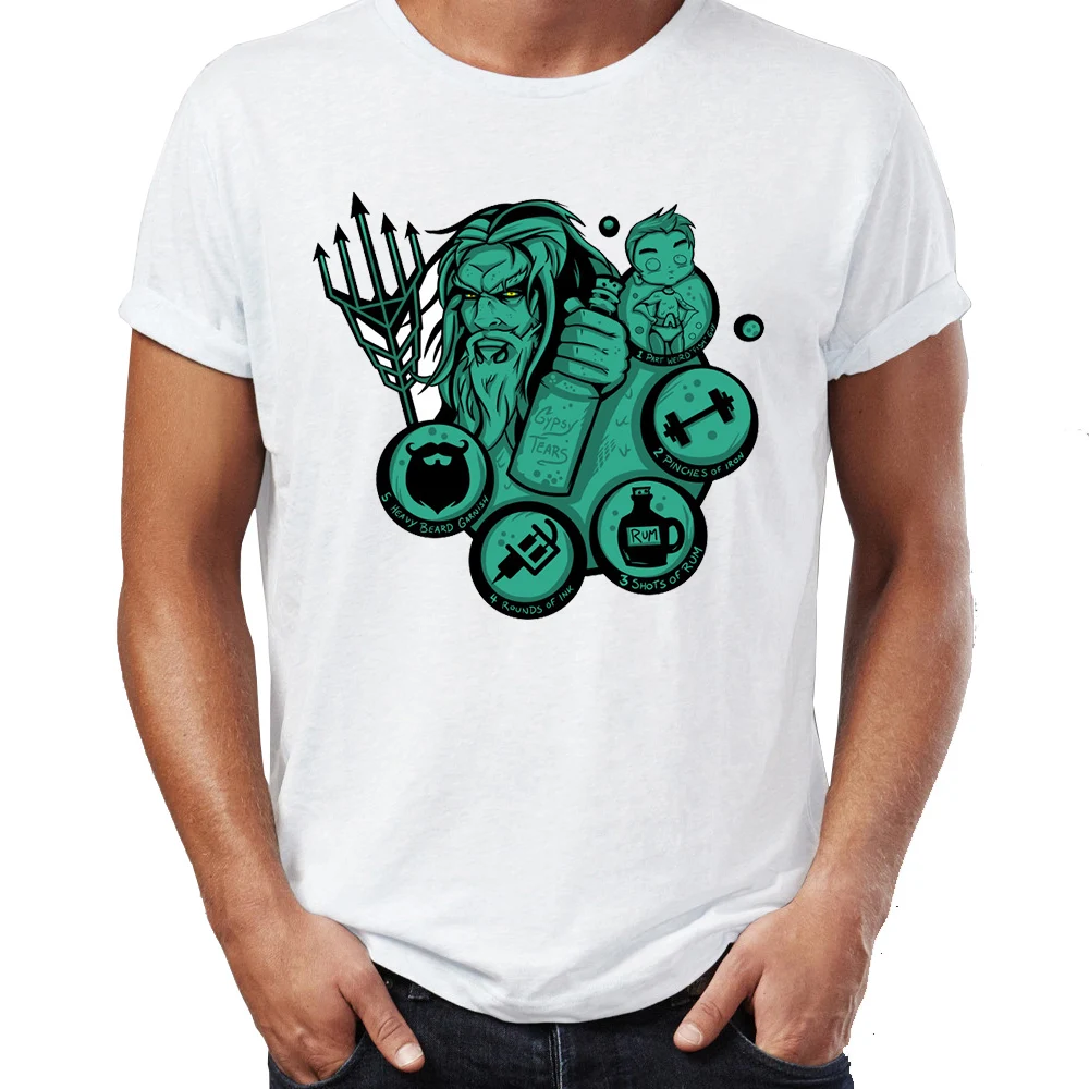 Летняя мужская футболка Aquaman King Of The Ocean Awesome Художественная печать Молодежные