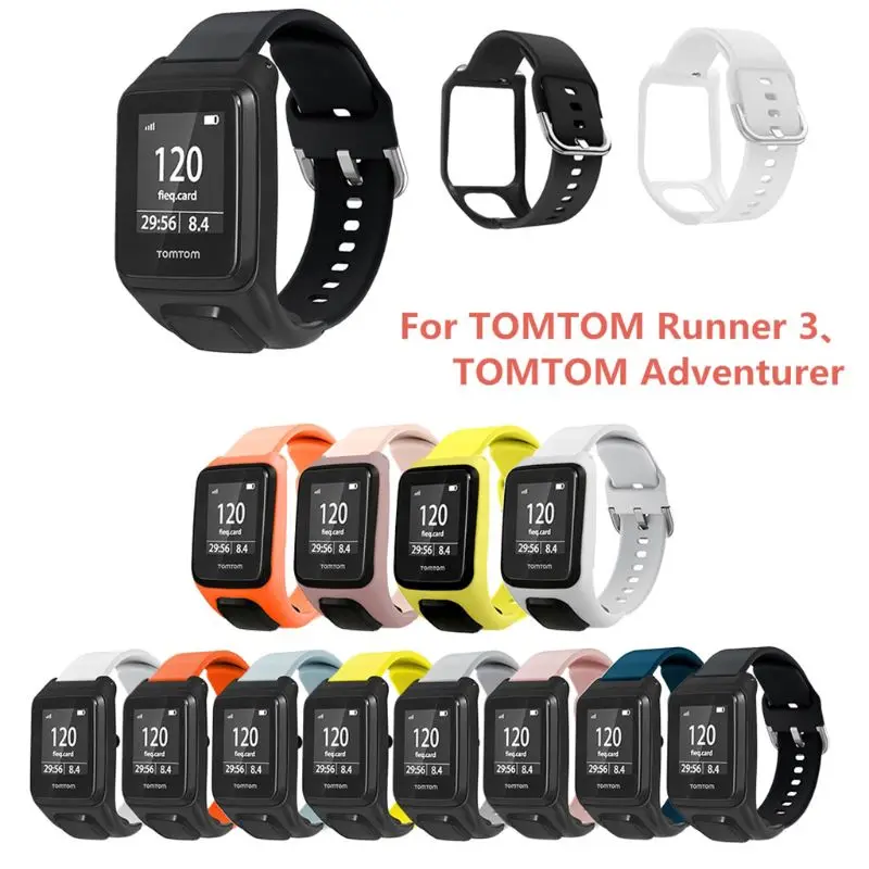 Против царапин силиконовые замена наручные часы ремешок браслет для TomTom ADVENTURER/Runner 2 3/Spark 3 доступ к спортивным часам