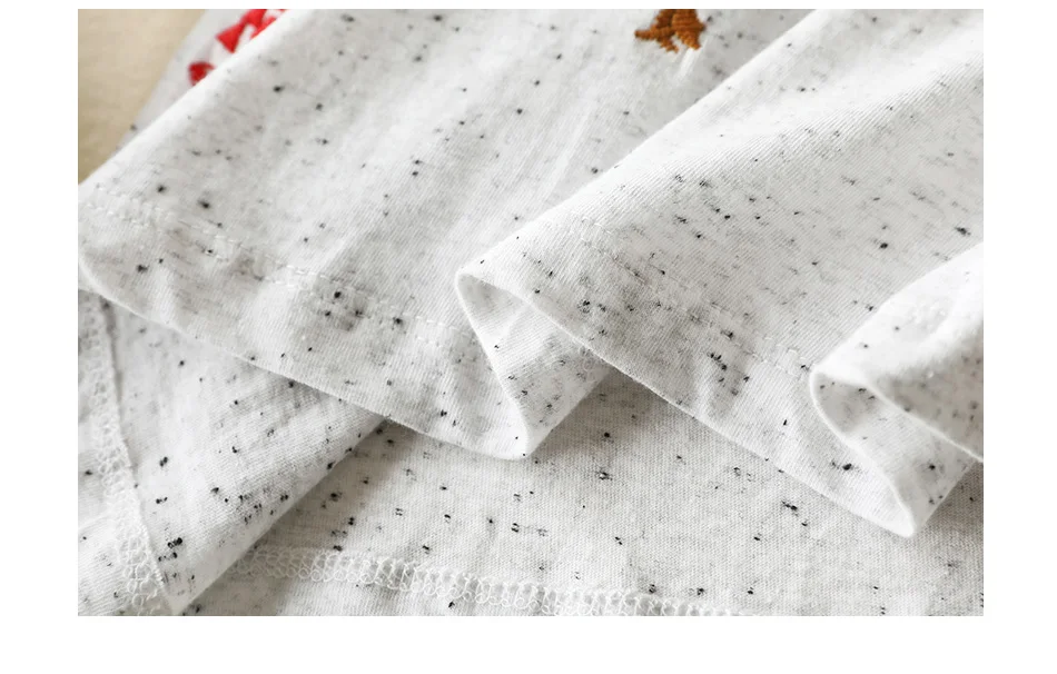 Elfbop Женская хлопчатобумажная футболка с вышивкой Особенности со съемной брошью