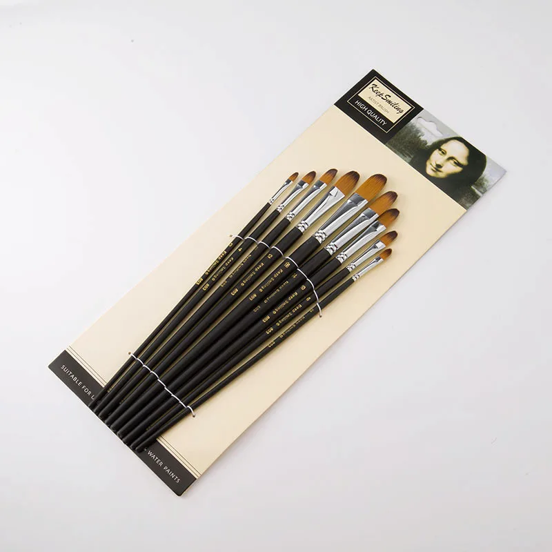 9 шт./компл. кисти для рисования по номерам акварелью и гуашью разные формы