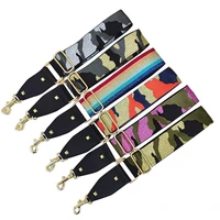 new camouflage webbing bag belt with leather wide shoulder strap adjustable messenger bag strap bag accessories women bag parts