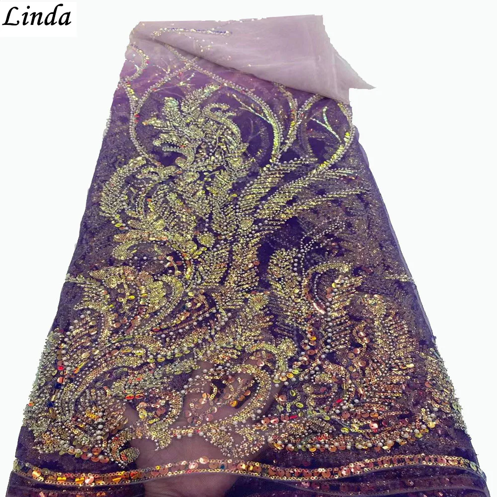 

French Tulle Lace High Quality 2021 African Net Mesh Fabric With Nigerian Wedding Dress Small Sequins Fabrics