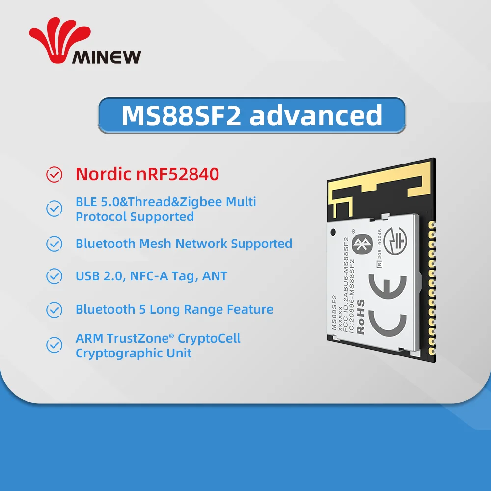 

nRF52840 RF 2,4 , , MS88SF2, Ble 5,0