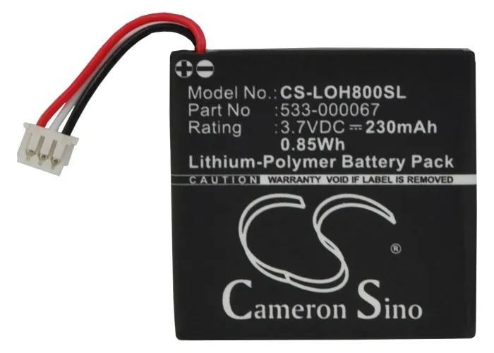 

Аккумулятор Cameron Sino 230 мАч для Logitech H800,533-000067,AHB472625PST,L/N: 1109,L/N: 1110