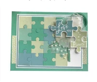 puzzle frame metal cutting dies scrapbooking stencil for album paper diy gift card decoration embossing dies new