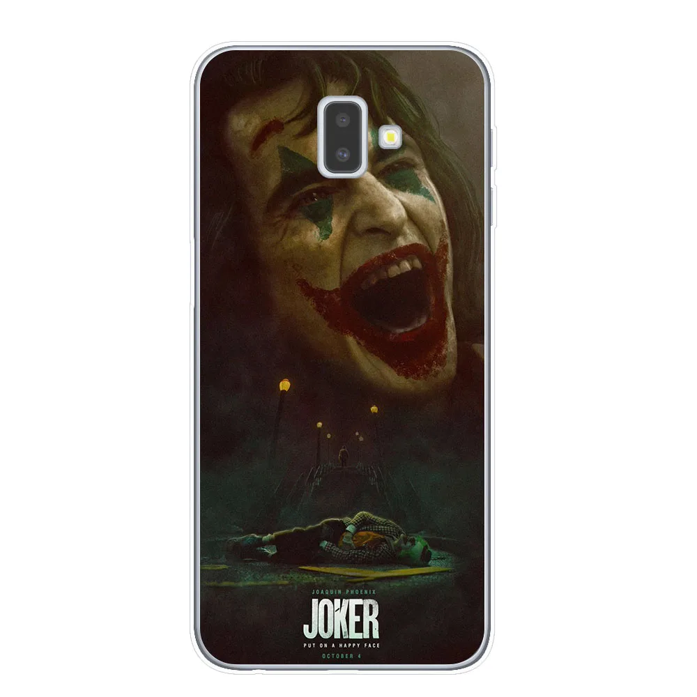 Joker из фильма ужасов «надевать счастливого лица мягкий TPU чехол для samsung J3 J5 J7 J4 J6 плюс Примечание 10 Pro Прозрачный чехол для телефона