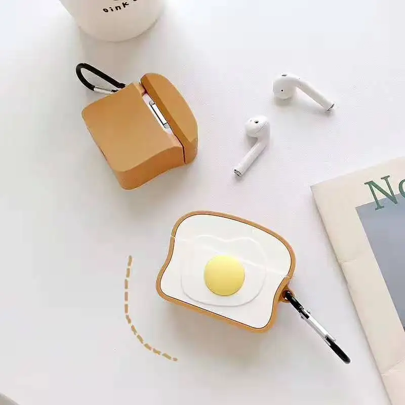 Чехол с объемным изображением мяса для airpods pro, мягкий силиконовый чехол для пиццы Apple Air Pods Pro 3, брелок "Голова", Чехол для телефона/Earpods