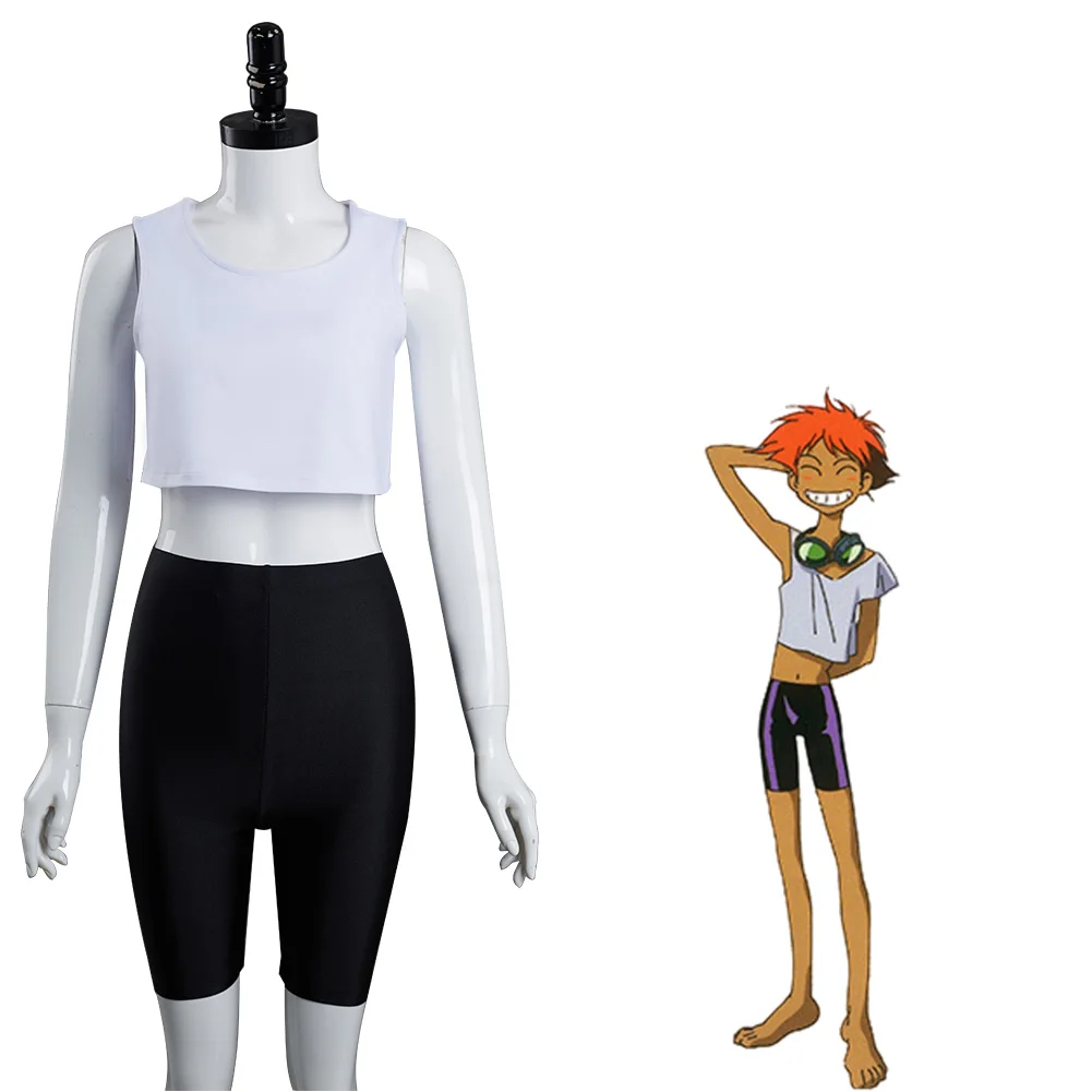 Anime Cowboy Bebop Cosplay Edward Costume Outfits Uniform Top+Pant Halloween Carnival Suit | Тематическая одежда и