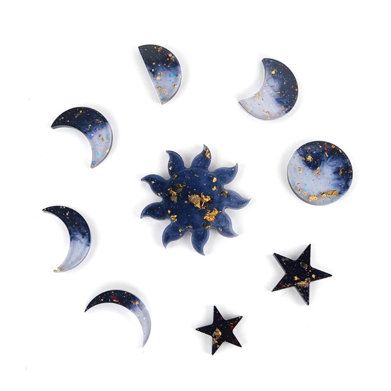 

Moon Sun Star God Resin Mold Moon Phase Pendant Home Deor Mold Epoxy Craft Tools