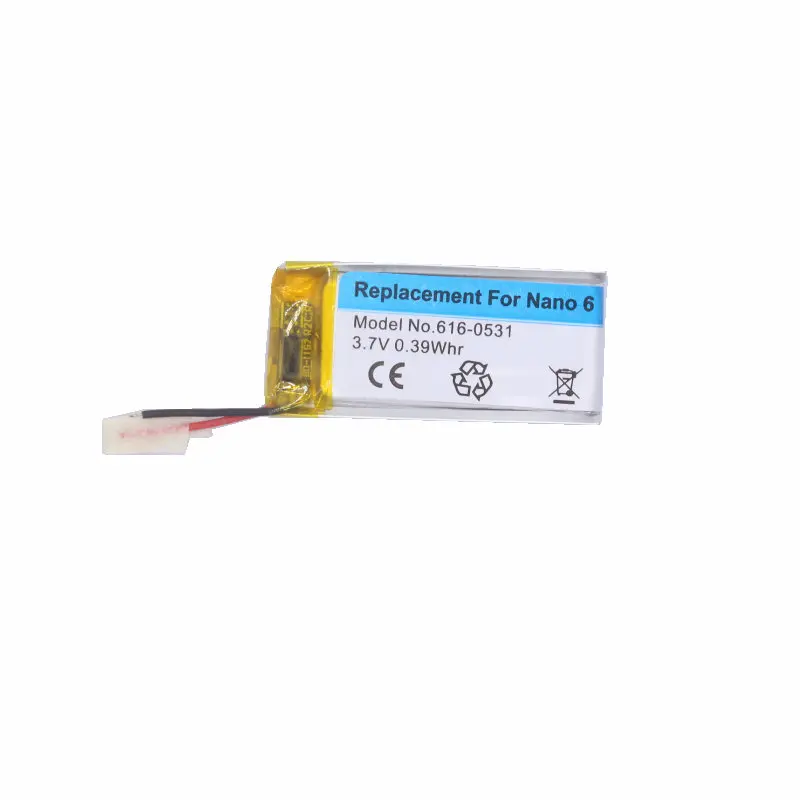 1 x Сменный Аккумулятор 616 0531 для ipod Nano6 6G 6 го поколения MP3 Li Polymer Nano аккумуляторов +