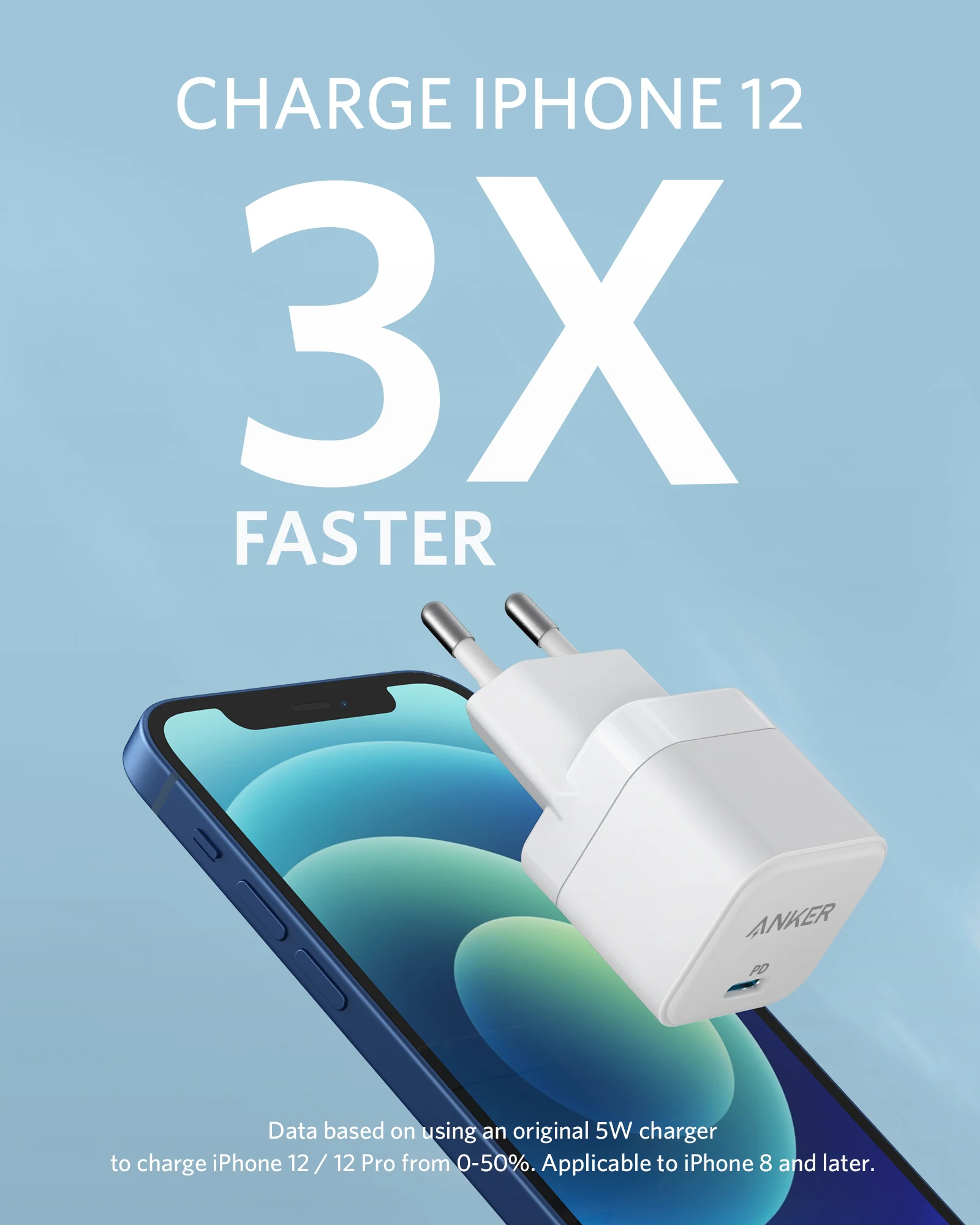 usb c charger anker 20w fast charger with foldable plug powerport iii 20w cube charger for iphone 1212 mini12 pro12 pro max free global shipping