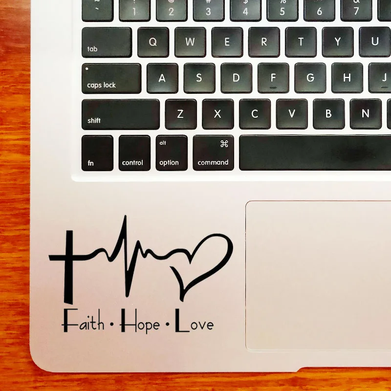 

Faith Hope Love Quote Trackpad Laptop Sticker for Macbook Decal Pro 16” Air Retina 11 12 13 14 15 inch Mac Book HP Notebook Skin
