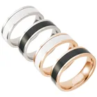 2021 модное красочное масляное геометрическое кольцо, модное черное масляное кольцо, кольцо из нержавеющей стали, стиль пары