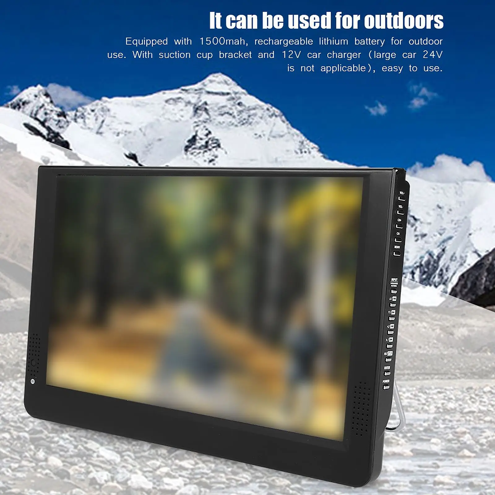 12 inch HD Portable TV DVB-T2 ATSC Digital Analog Television Mini Small Car Televisor Support MP4 AC3 Monitor HDMI-compatible |