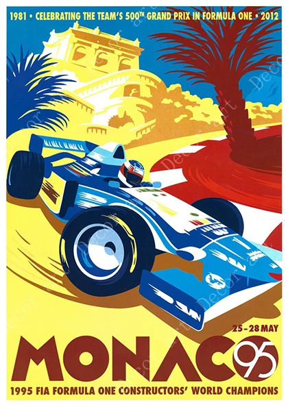 Постеры из крафт-бумаги с рисунком Княжества Монако | Дом и сад