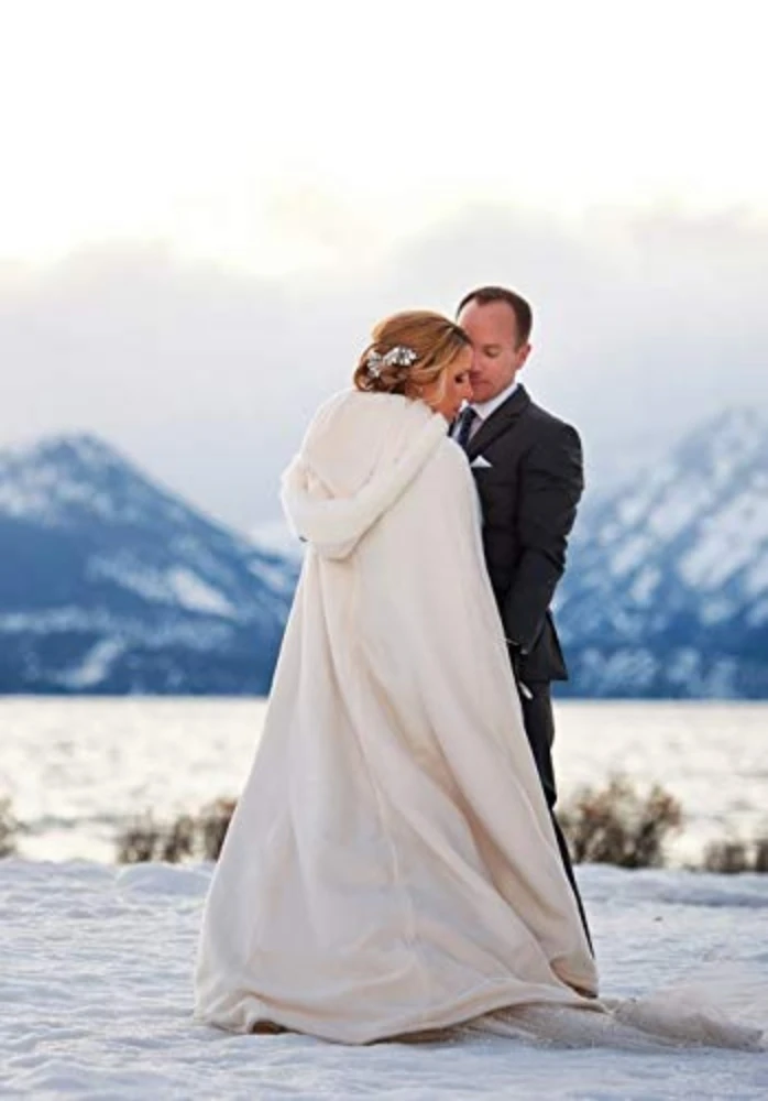 Длинная свадебная шаль свадебный болеро куртка с капюшоном из искусственного