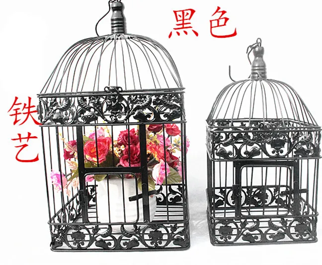 Модная свадебная клетка для птиц железная домашнего декора квадратная