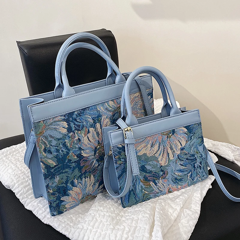 

2021 Printing Flowers Designer Women's Tote Luxury Ladies Handbags Designer Lady Travel Branded Crossbody Shoulder Bags Bolsos