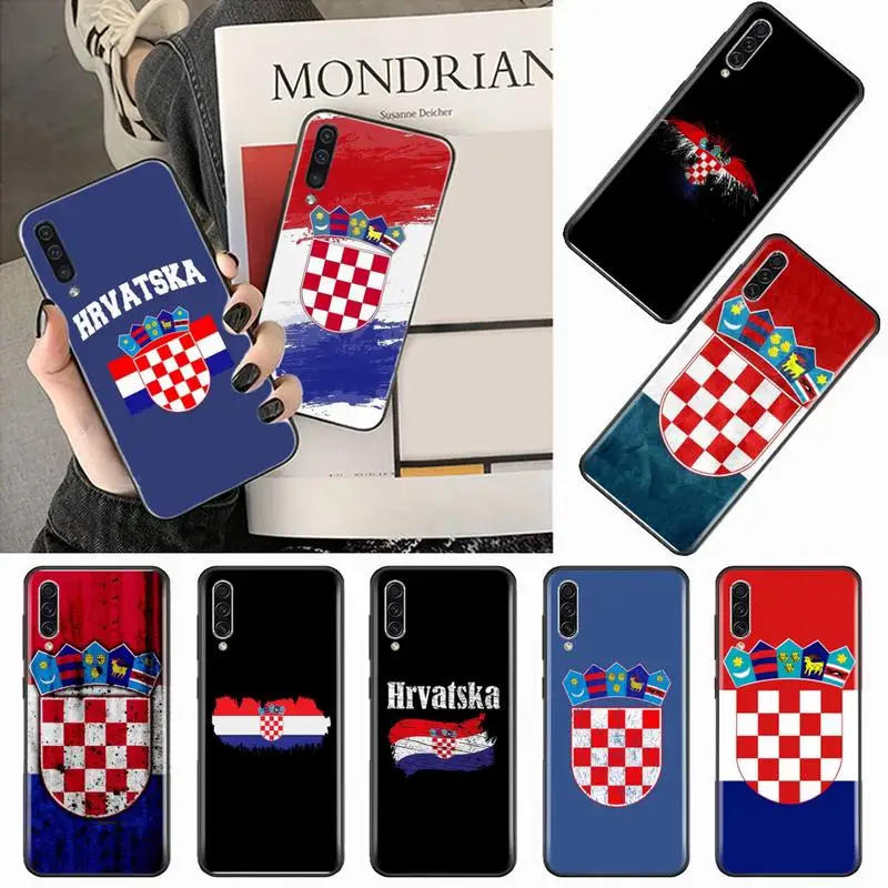 

Croatia National flag Phone Case For Samsung galaxy A S note 10 7 8 9 20 30 31 40 50 51 70 71 21 s ultra plus