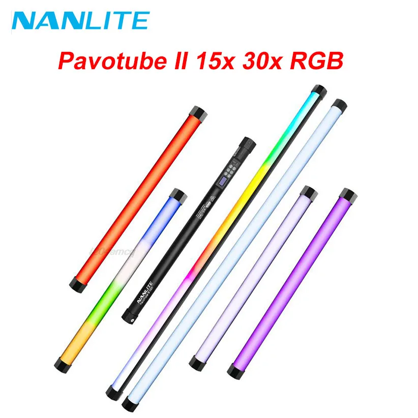 Светодиодный светильник NANLITE NANGUANG Pavotube II 15x/30x Rgb, полноцветный волшебный светильник, креативный ручной светильник