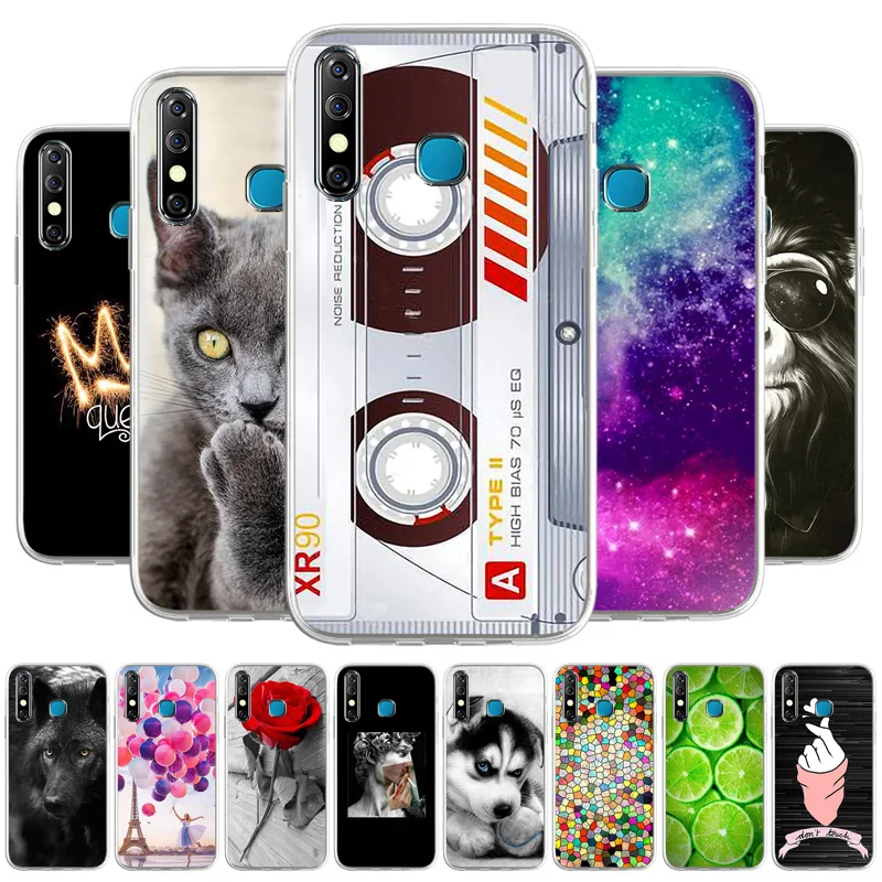 soft phone case for infinix hot 8 case cover cartoon tpu silicone fundas for infinix hot8 shell x650 6 52 inch protective bumper free global shipping