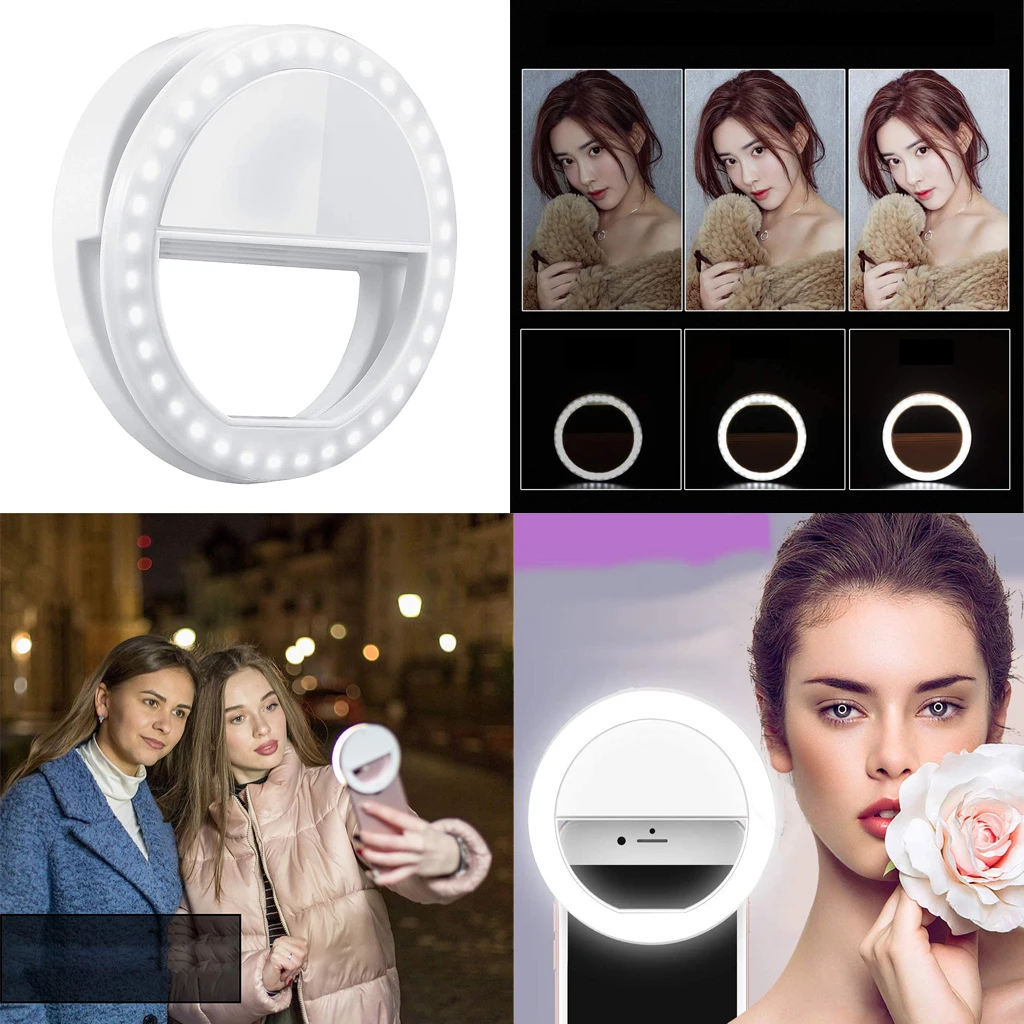 Светодиодный светильник для селфи с регулируемой яркостью видео портативный