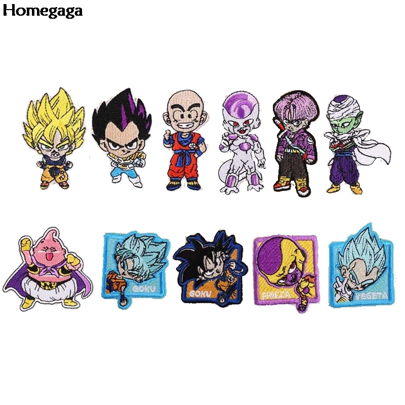Homegaga Dragon ball Z Сон Гоку аппликация Патчи Наклейки pour diy швейная рубашка сумка одежда куртка значки железная футболка D1357