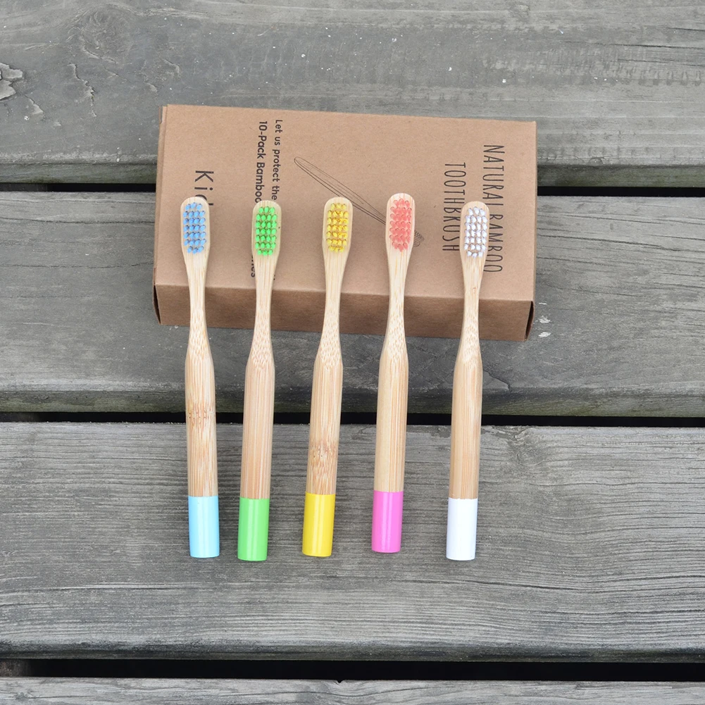 5 шт. биоразлагаемые пластиковые зубные щетки со средней щетиной экологически