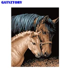 GATYZTORY набор для самостоятельной покраски по номерам, набор для покраски лошадей и животных по номерам, Акриловая Краска на холсте для украшения дома